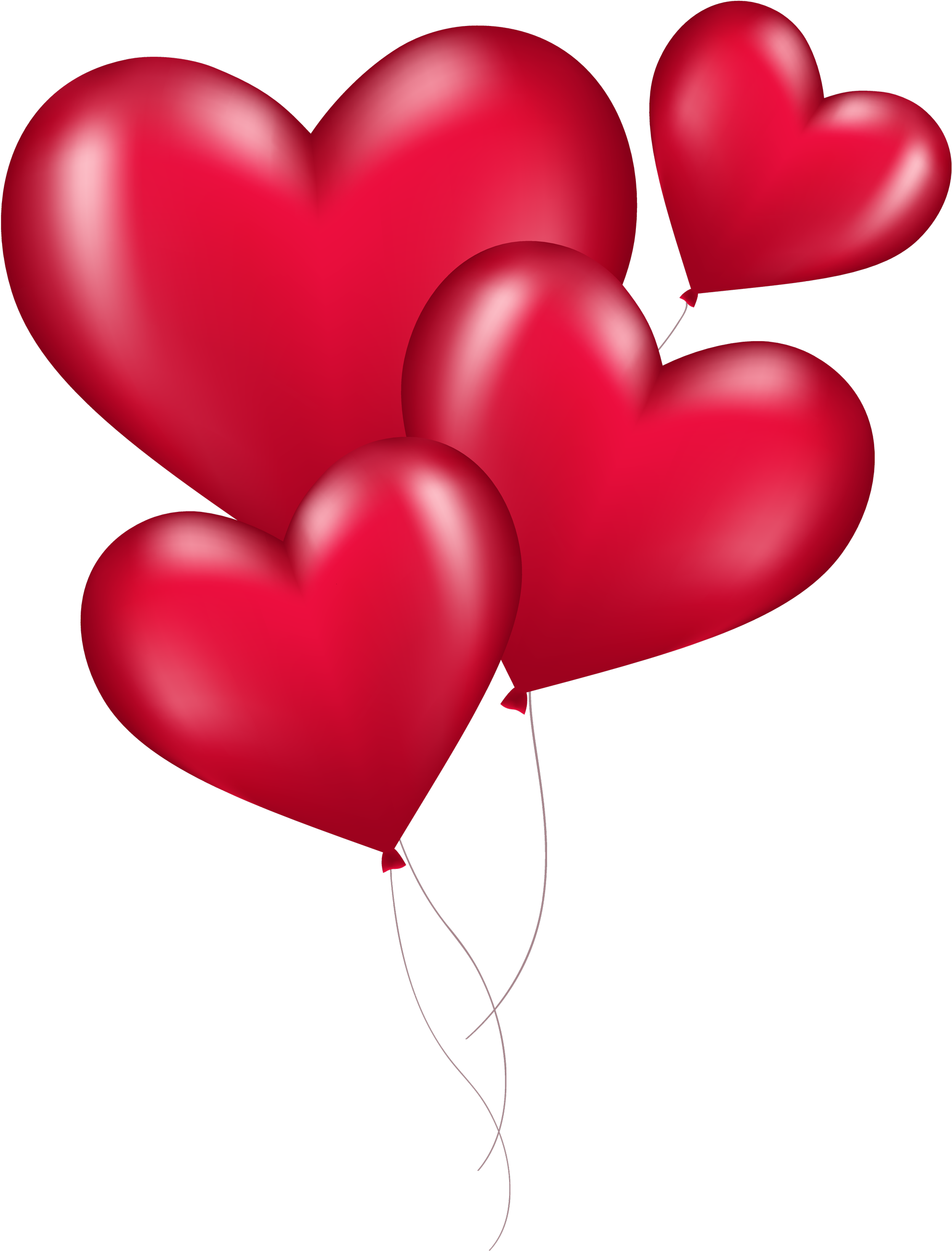 Heart Balloons Png (2300x2749)