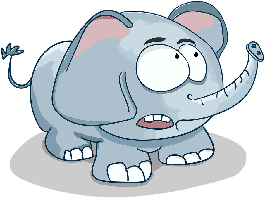 Elephant, Cartoon, Baby Elephant, Funny, Big Eyes - รูป ช้าง การ์ตูน Png (921x720)