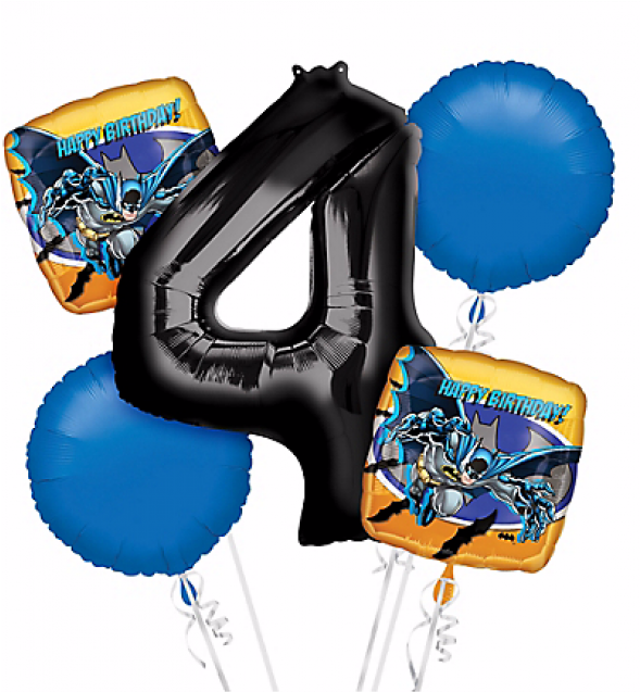 Spider-man 4th Birthday Balloon Bouquet 5pc (800x800)