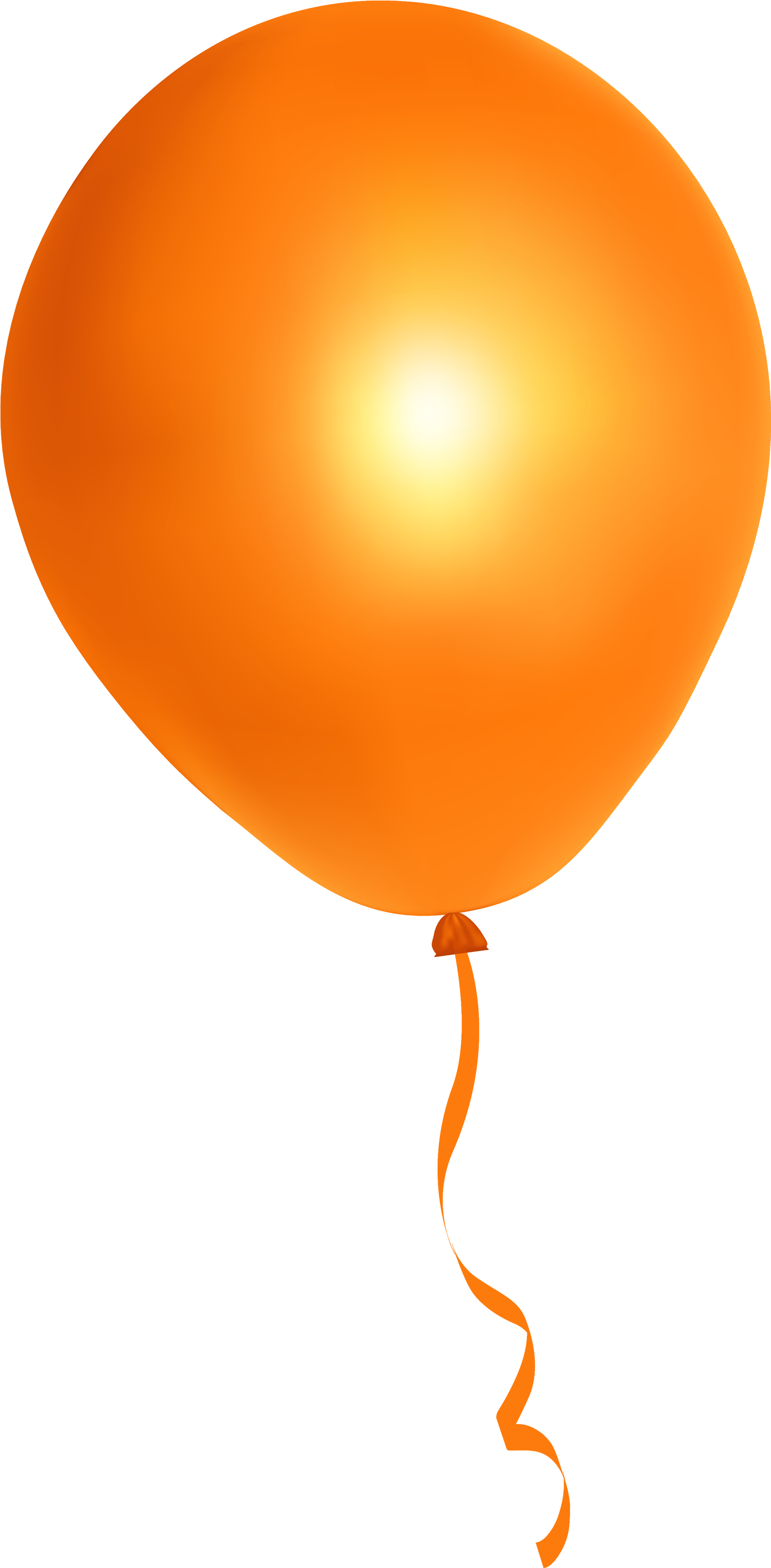 Balloon Png Transparent Balloon - Orange Balloon Clipart (2224x3720)