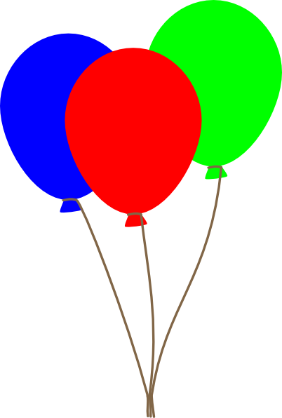 Blue Balloons Clip Art (402x596)