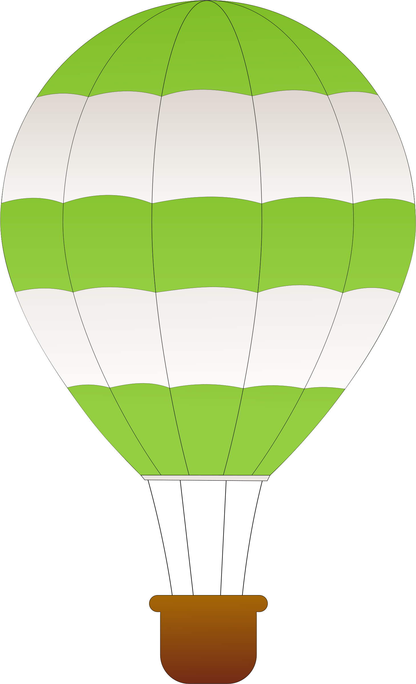 Big Image - Green Hot Air Balloon Clip Art (1459x2400)