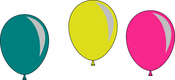 Trio Balloons Clip Art At Clker - Clip Art (600x275)