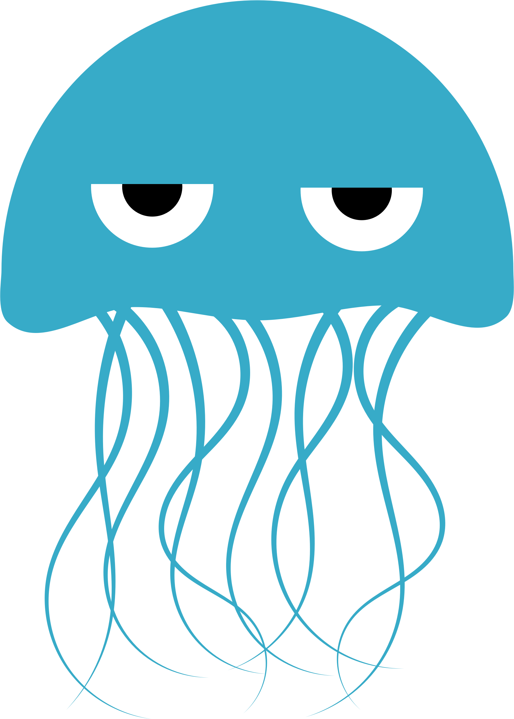 Big Image 194kb - Jellyfish Cartoon (1716x2399)