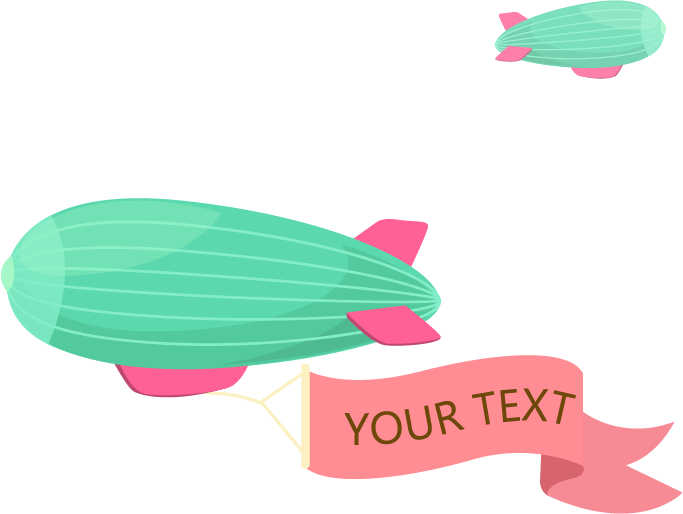 Cartoon Airplane Banner Curtain - Portable Network Graphics (683x514)