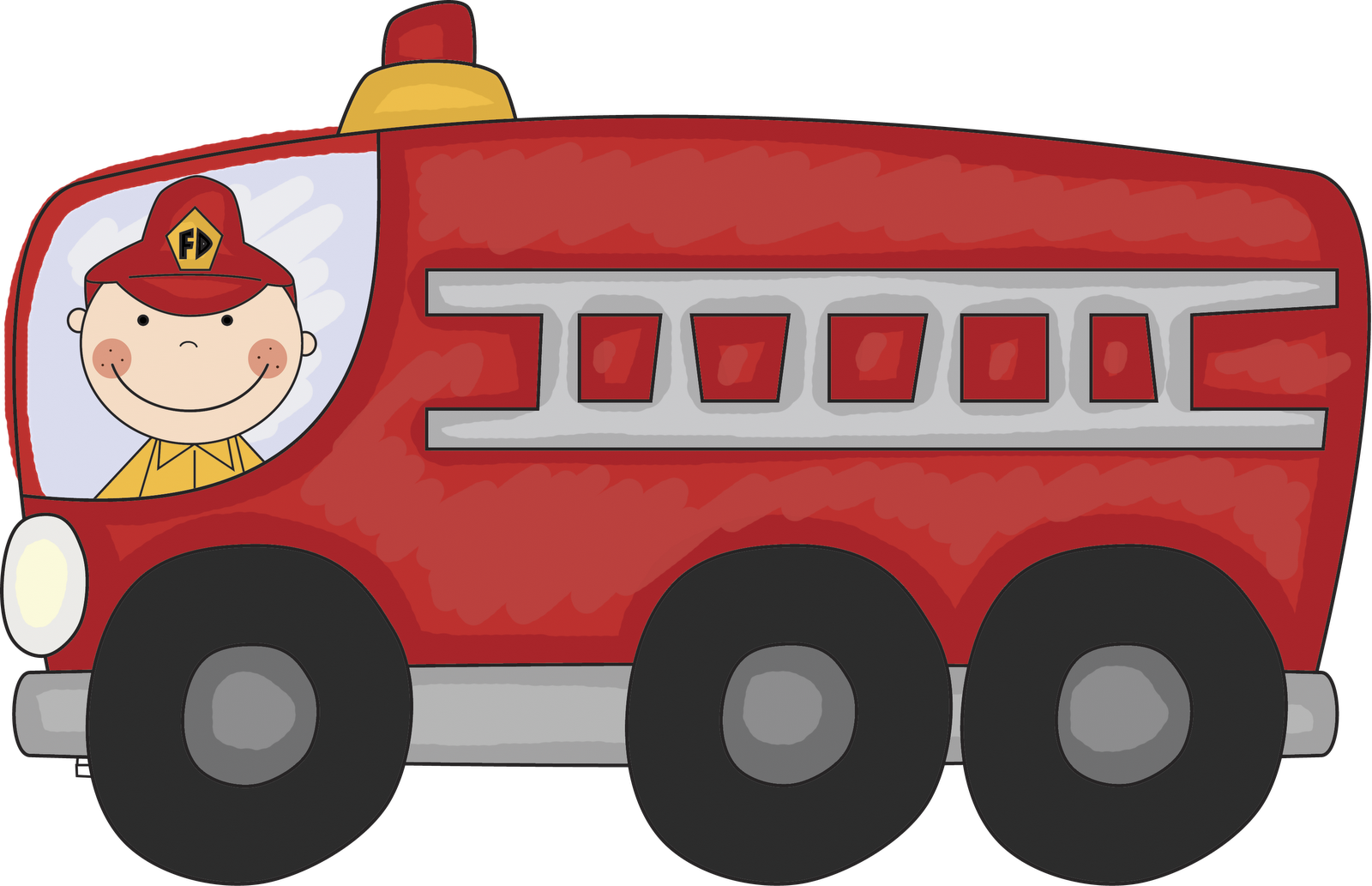 Best Firetruck Clipart - Feuerwehrlied Kindergarten (1600x1033)