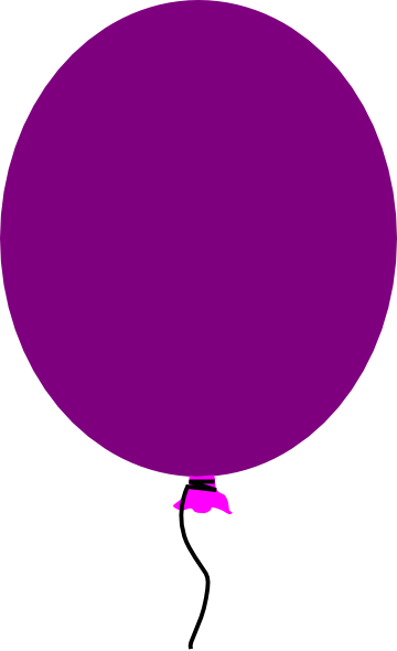 Purple Balloon Clip Art (360x590)