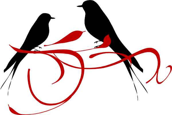 Clip Art Love Birds (600x400)