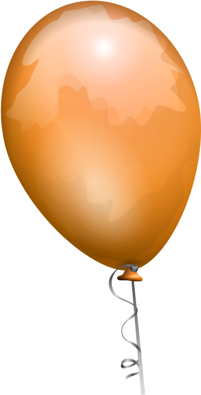 Orange Number 2 Balloon (436x800)