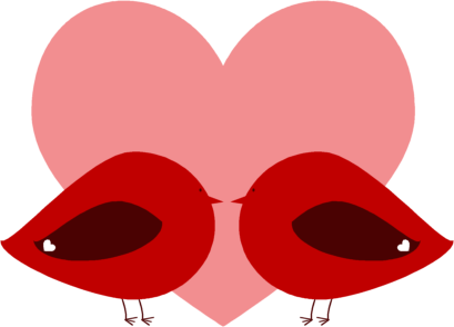 Clipart Love Birds - Love Birds Transparent Background (409x294)