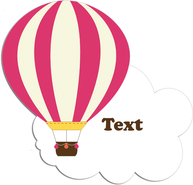 Hot Air Balloon Party - Hot Air Balloon Cupcake Toppers Png (693x680)