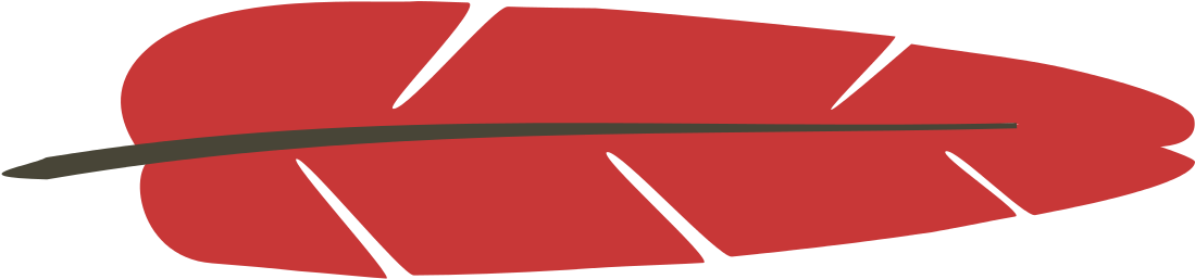 Feather Red Green - Red Bird Feather Clipart (1115x256)