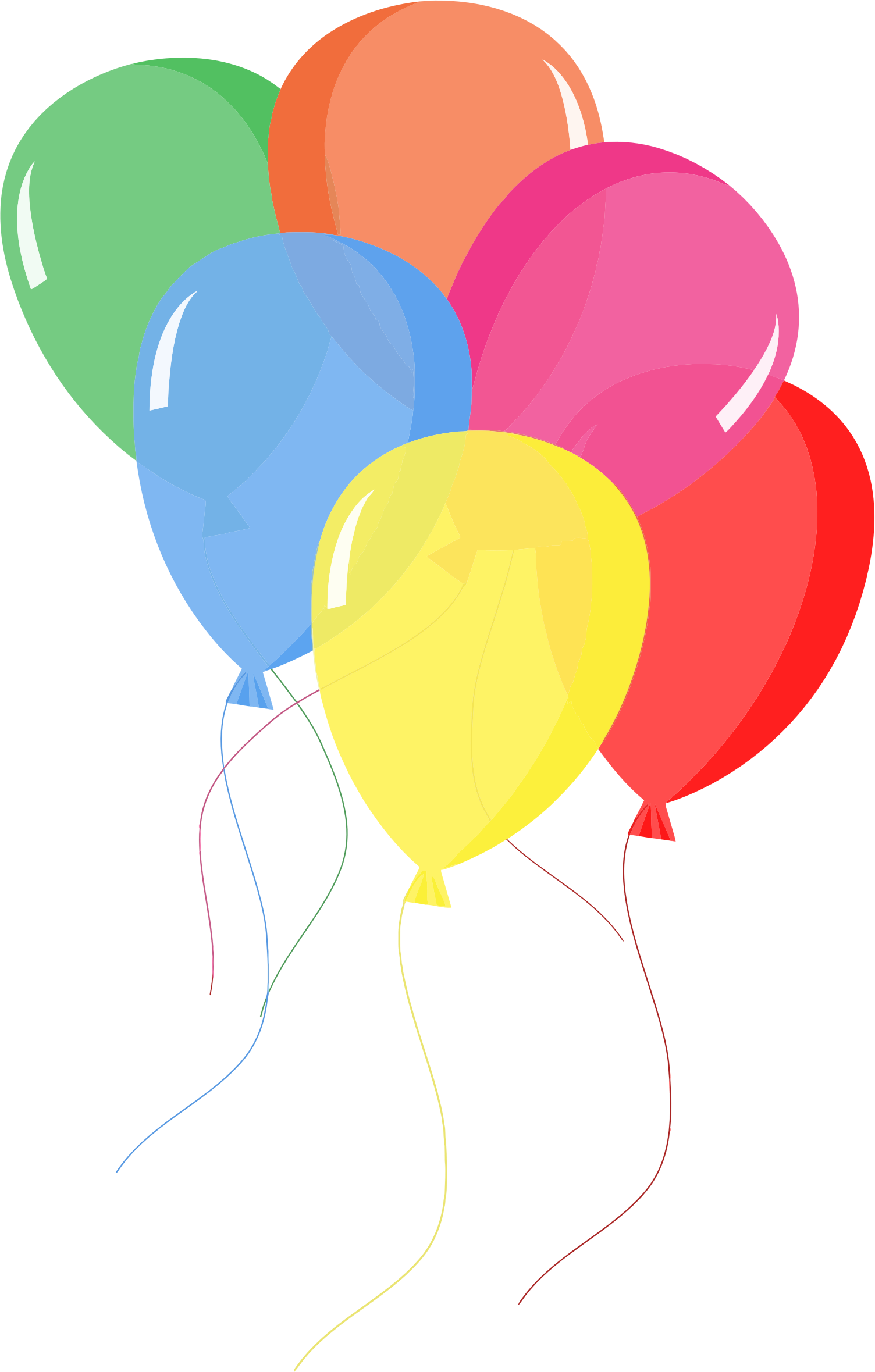 Colorful Balloons - Balloon Clipart (1504x2359)