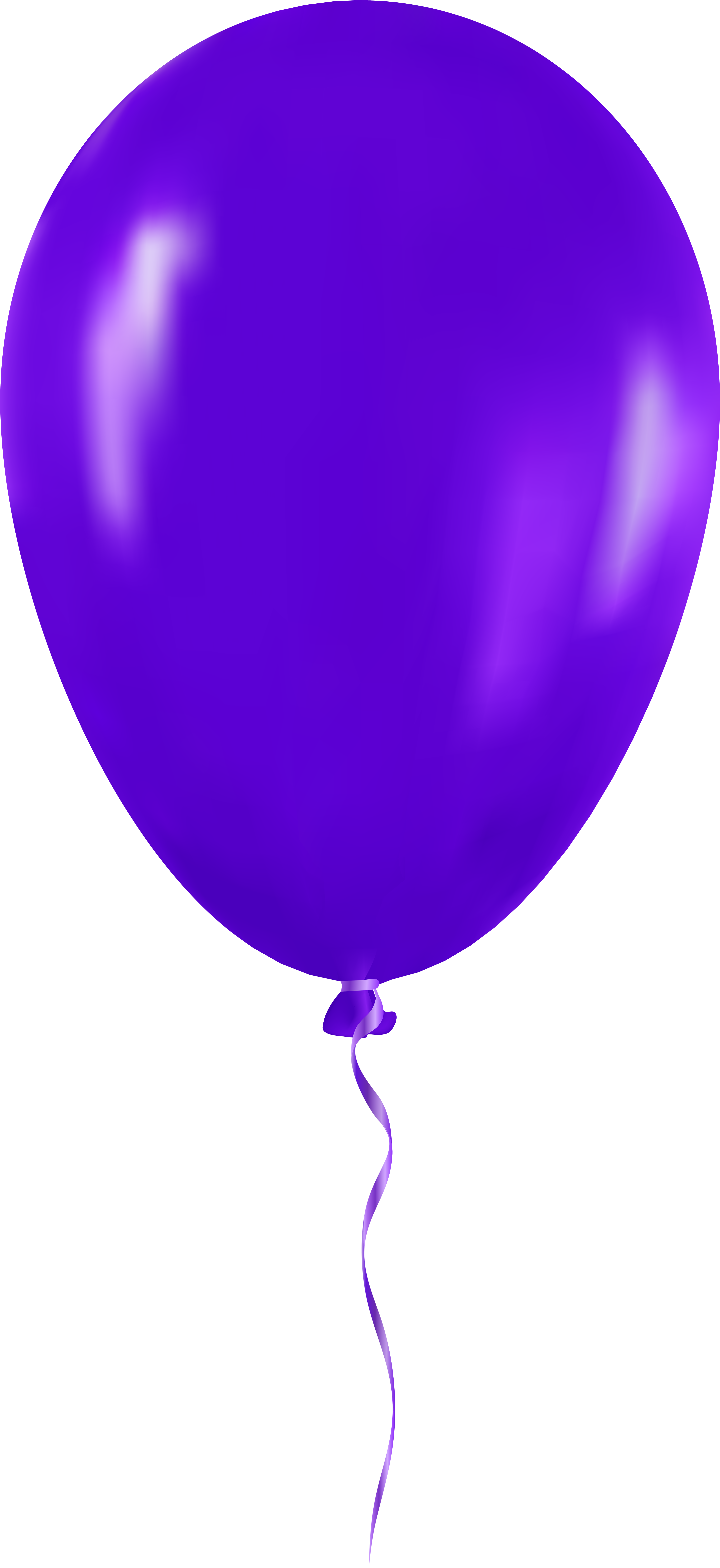 Balloon Clipart Oval - Purple Balloon Transparent Background (3674x8000)