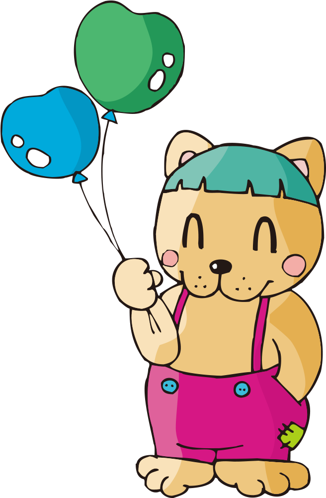 Cat Cartoon Balloon Illustration - Cat Cartoon Balloon Illustration (1000x1000)