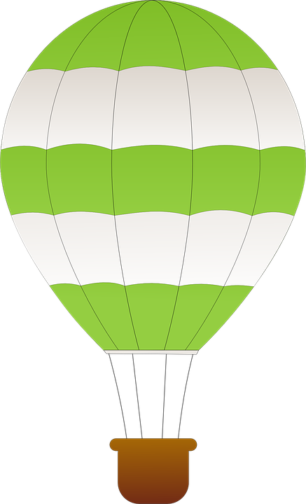 Free Image On Pixabay - Green Hot Air Balloon Clip Art (437x720)