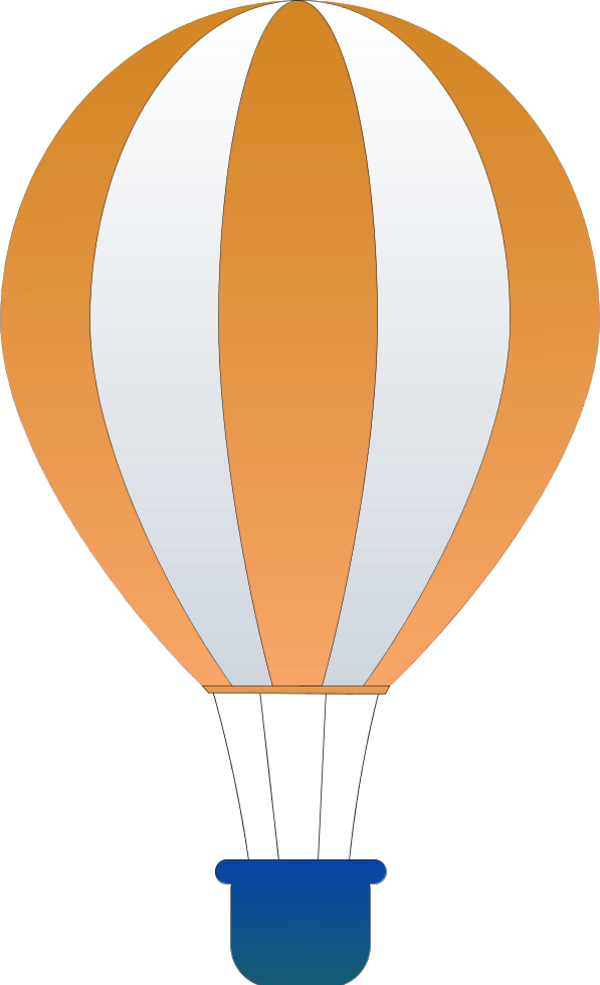 Vertical Striped Hot Air Balloon - Hot Air Balloon Clip Art (600x985)