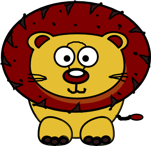 Baby Lion Clipart - Lion Clker (600x468)