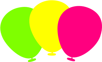 Balloons Clip Art At Clker - Neon Balloons Clip Art (396x598)
