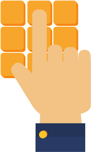 Hand Entering Password On Key Pad - Password (550x550)