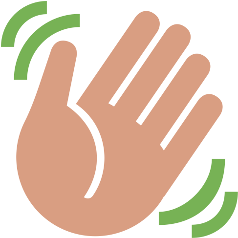 Free Gestures Icons - Hand Wave Clip Art (512x512)