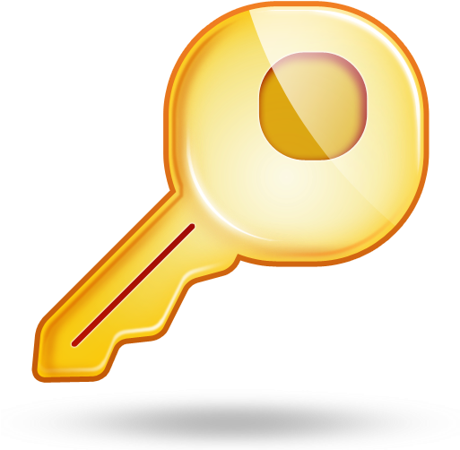 Yellow Key Icon - Key Icon 53558 Png (512x512)