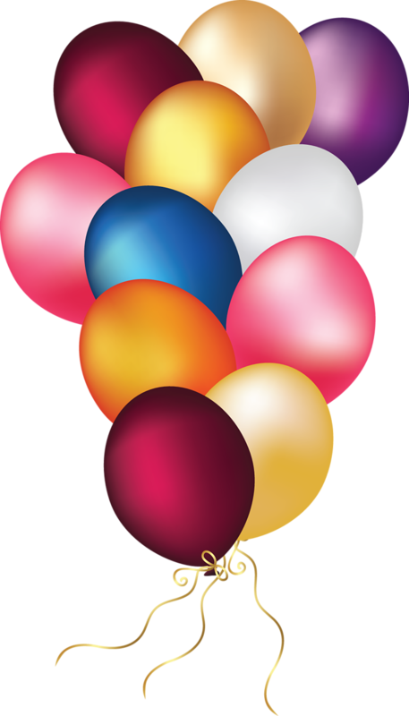Transparent Multicolor Balloons Png Clipart Picture - Globos Mate Png (457x800)