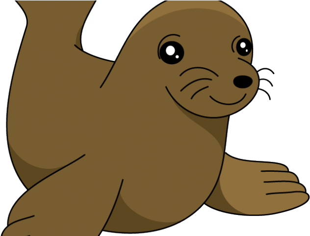 Sea Lion Clipart Cute - Cartoon (640x480)