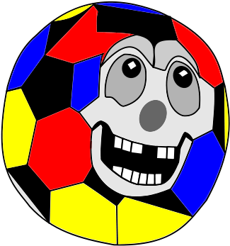Balon Colombiano Png Images - Cartoon Soccer Ball Face Fitted T-shirt (800x549)