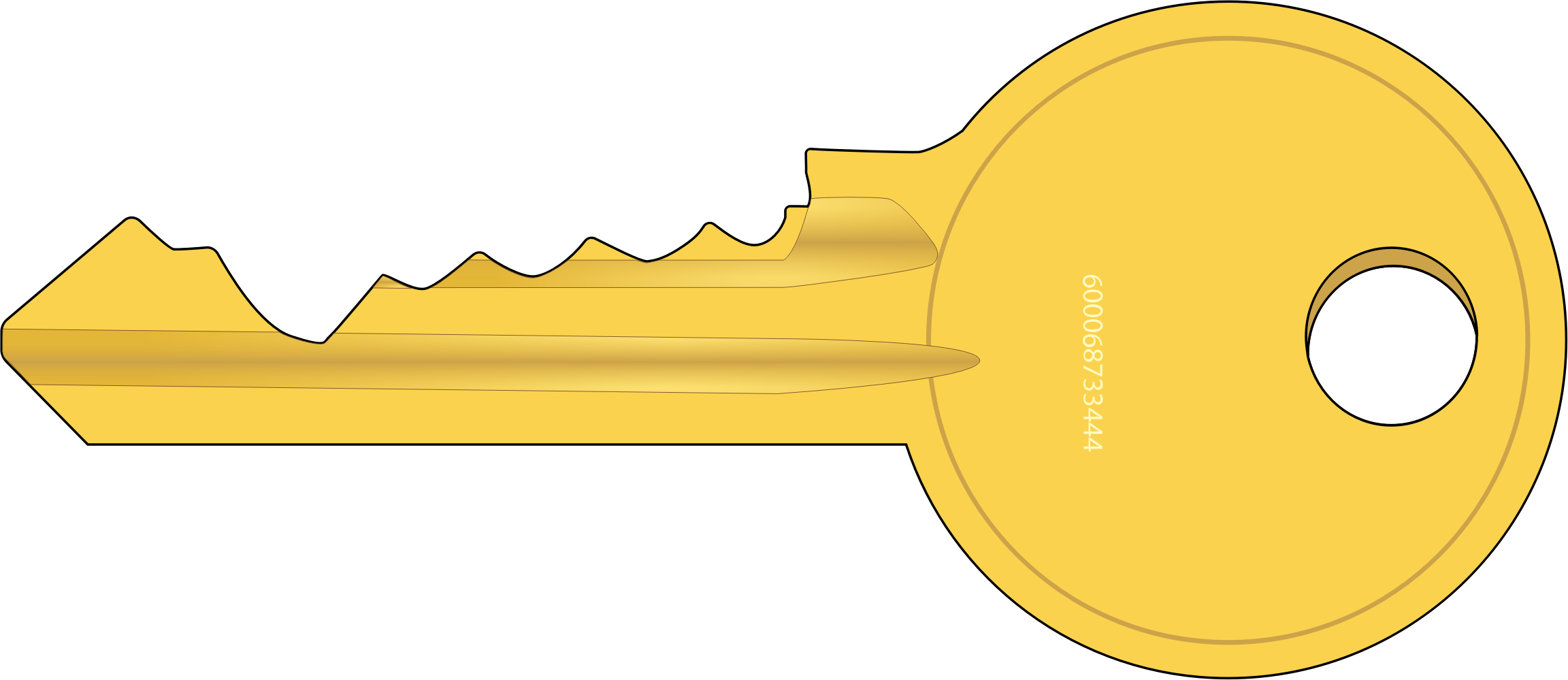 Lock And Key Clipart Clipart Kid - Clipart Of A Key (2304x999)