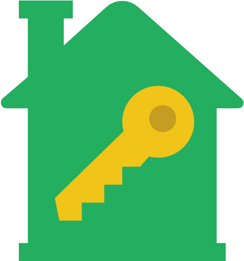 Home, Green, House Key Image - House (512x512)
