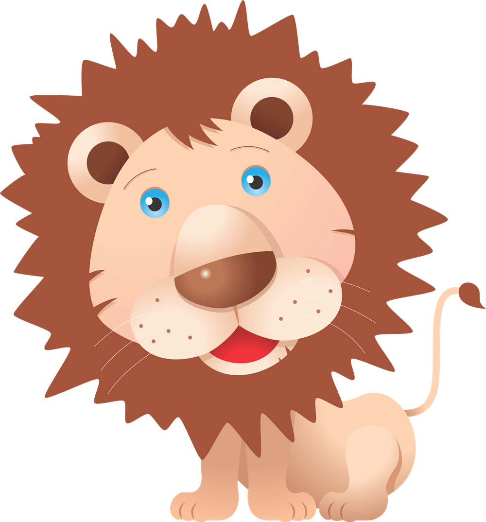 Simple Lion Pictures Clip Art Medium Size - Löwe-löwin-dschungel-katze Karte (1000x1074)