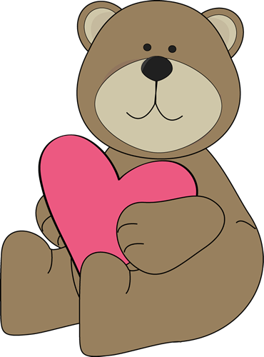 Valentine's Day Bear - Valentines Day Clip Art Bear (370x500)