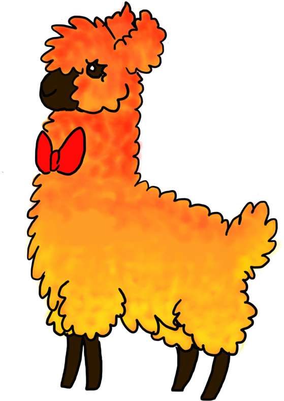 Drawn Alpaca Cartoon - Cartoon Alpaca Png (900x900)