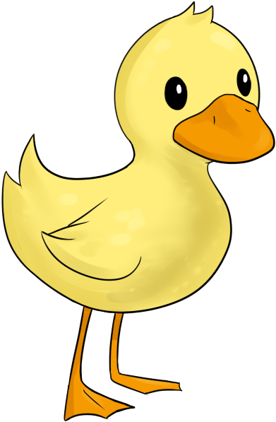 Free Cartoon Yellow Duckling Clip Art Wzqtqm Clipart - Duckling Clipart (516x652)