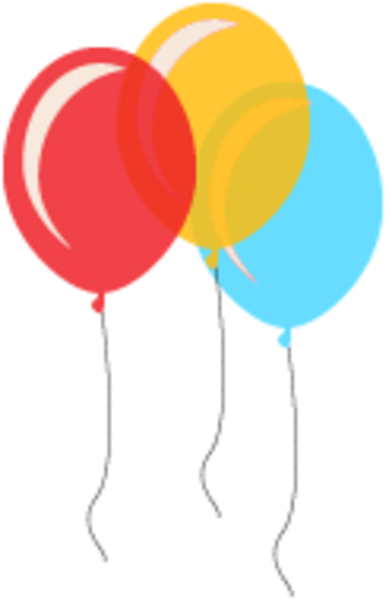 Floating Balloons Clipart (395x600)