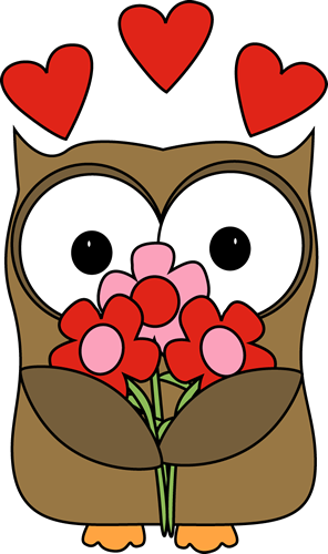 Valentine - Valentine's Day Clip Art Owl (296x500)