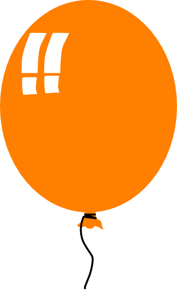 Orange Ballon Clip Art - Balloon Clip Art (360x590)
