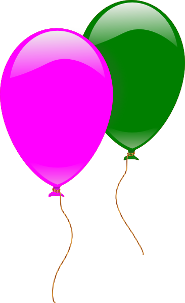 Two Balloons Clip Art (366x599)