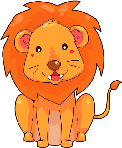 To Use & Public Domain Lion Clip Art - Cute Lion Clipart Png (462x538)