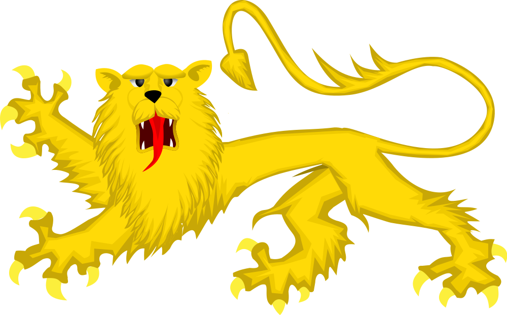 Lion Passant Guardant Or - Heraldic Lion Passant Guardant (1000x621)
