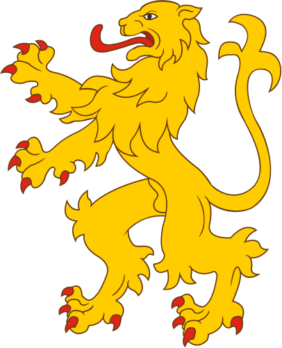 Heraldic Lion - Coat Of Arms Lion Png (406x501)