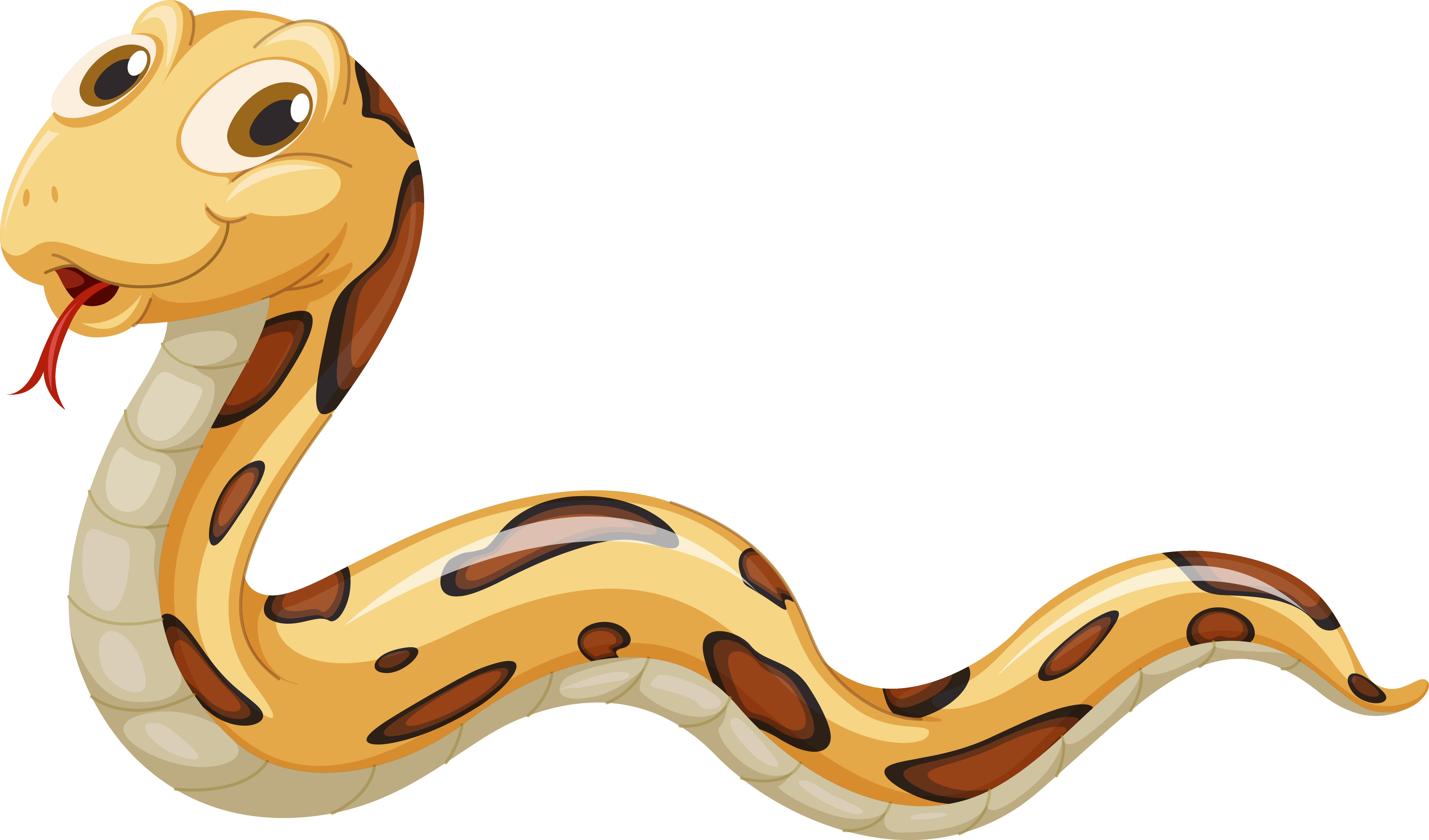 Cartoon Snakes Clip Art Page - Snake Clipart Png (5060x2975)