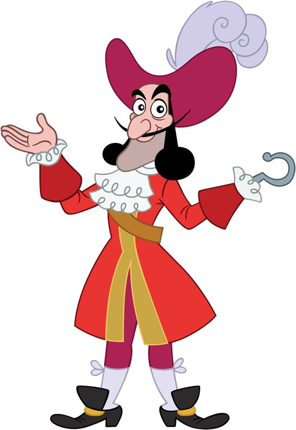 Pirate Clipart Pirate Captain - Jake And The Neverland Pirates Hook (600x876)