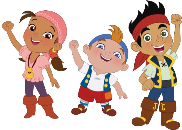 Pirate Clipart Pirate Crew - Jake And The Neverland Pirates Crew (628x461)