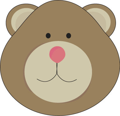 Bear Head - Clip Art (386x371)