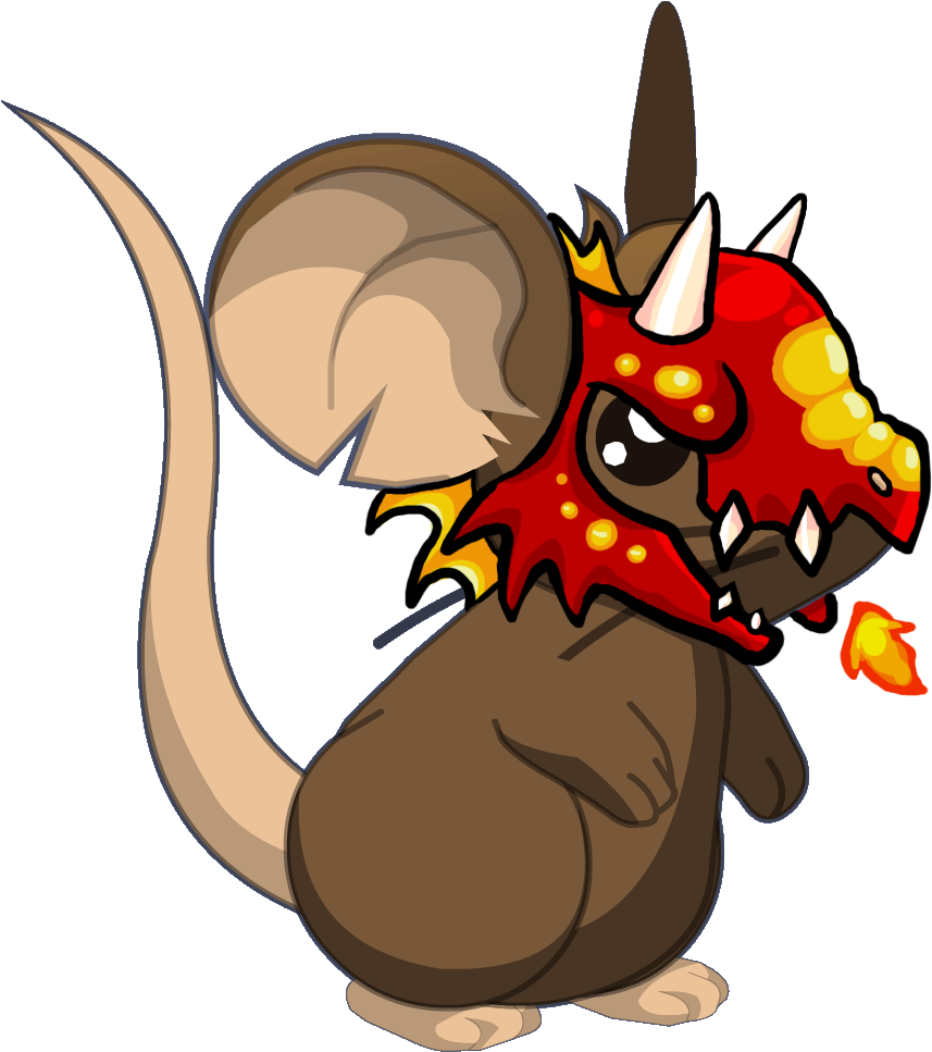 Fire Dragon Mask Mouse By Viczar-skiekatsu - Transformice Mouse (900x971)
