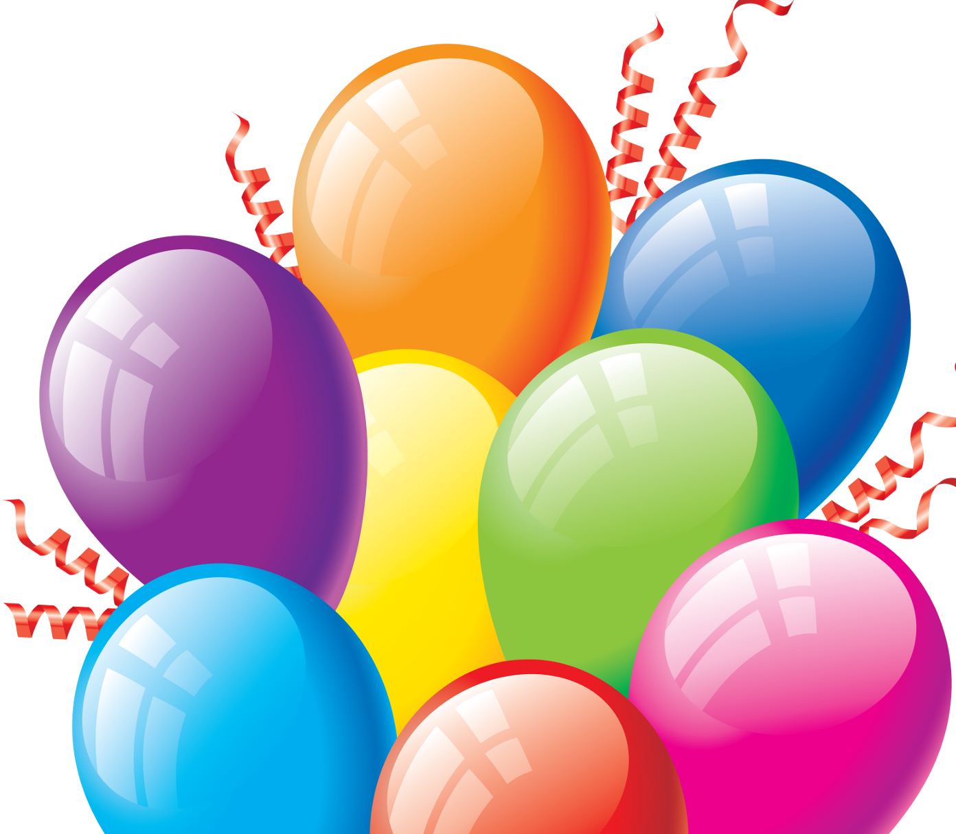 Sale Has Ended - Birthday Balloons Clip Art (1392x1215)