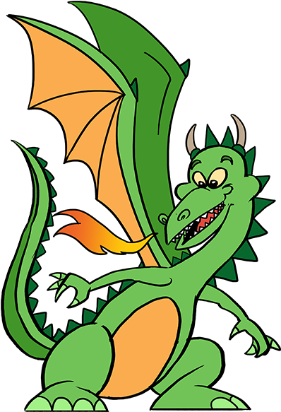 Full Size Of Drawing - Cartoon Dragon (678x600)