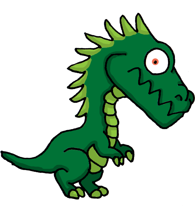 More Like Cartoon Fire Dragon By *chookgirl - Green Dragon Cartoon Png (713x718)